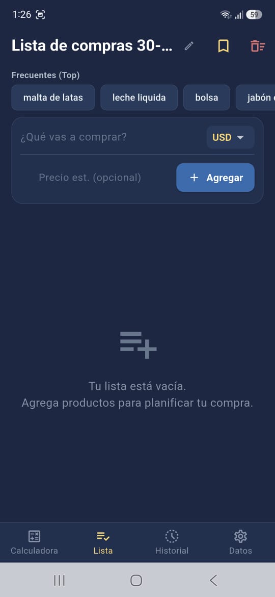 Listas de compras en cuantoES